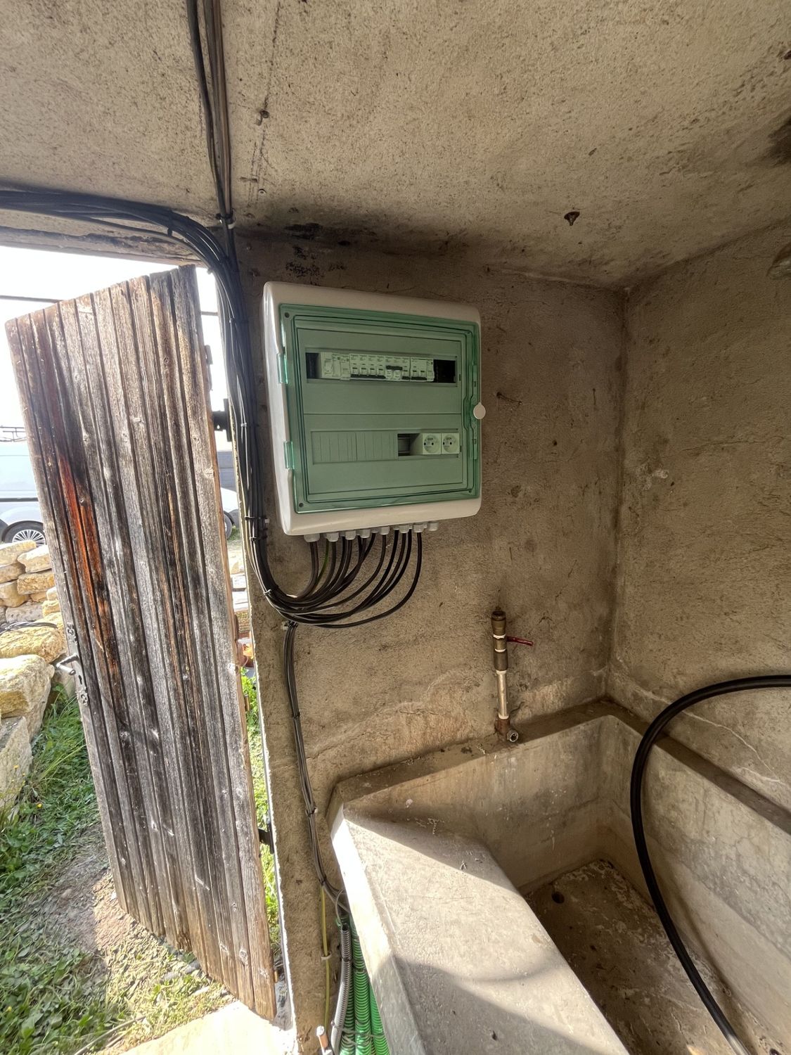 Tableau électrique installé dans une annexe